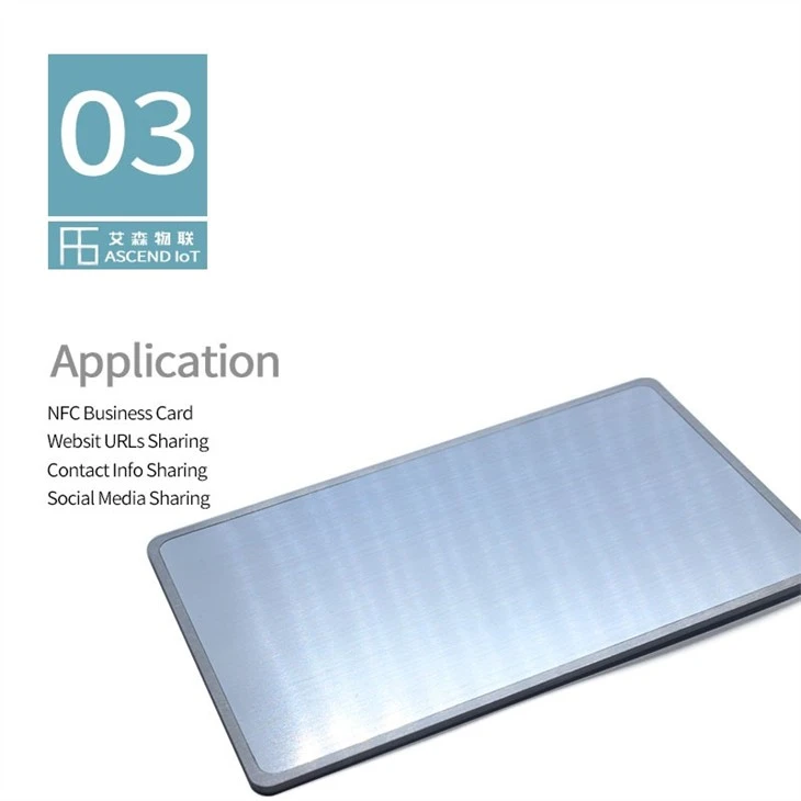 Brushed Silver Metal NFC Business Card